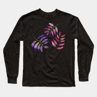 Pink and Purple Leaves Long Sleeve T-Shirt